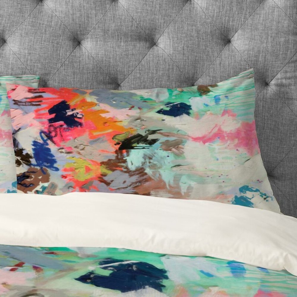 IVY BRONX Standard Pillow Case IVBX2813 Abstract Colorful NEW NWOT